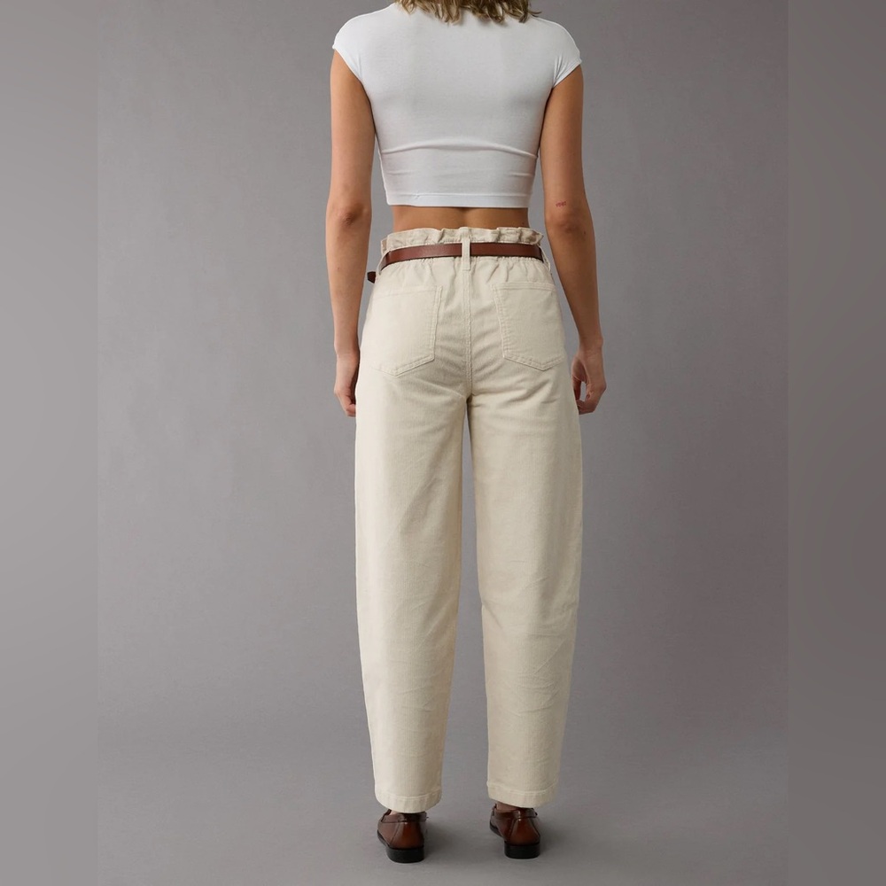 American Eagle High waisted paper-bag pants in cord - Picture 3 of 9